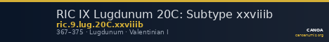 RIC IX Lugdunum 20C: Subtype xxviiib — CANOA