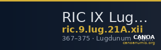 RIC IX Lugdunum 21A: Subtype xii — CANOA