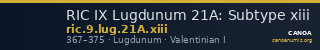 RIC IX Lugdunum 21A: Subtype xiii — CANOA