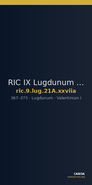 RIC IX Lugdunum 21A: Subtype xxviia — CANOA