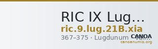 RIC IX Lugdunum 21B: Subtype xia — CANOA