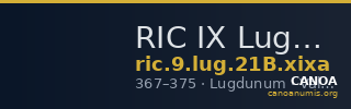 RIC IX Lugdunum 21B: Subtype xixa — CANOA