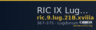 RIC IX Lugdunum 21B: Subtype xviiia — CANOA