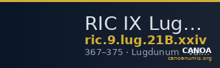 RIC IX Lugdunum 21B: Subtype xxiv — CANOA