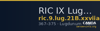 RIC IX Lugdunum 21B: Subtype xxviia — CANOA