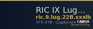 RIC IX Lugdunum 22B: Subtype xxxib — CANOA