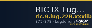 RIC IX Lugdunum 22B: Subtype xxxiib — CANOA
