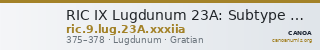 RIC IX Lugdunum 23A: Subtype xxxiia — CANOA