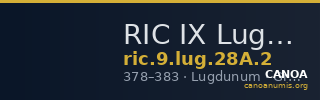 RIC IX Lugdunum 28A: Subtype 2 — CANOA