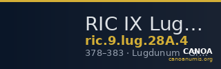 RIC IX Lugdunum 28A: Subtype 4 — CANOA