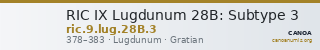 RIC IX Lugdunum 28B: Subtype 3 — CANOA