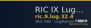 RIC IX Lugdunum 32: Subtype 4 — CANOA