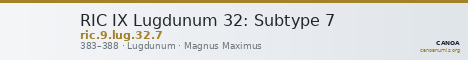 RIC IX Lugdunum 32: Subtype 7 — CANOA