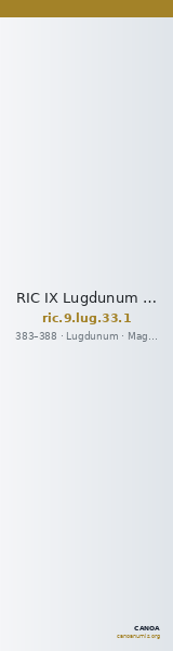 RIC IX Lugdunum 33: Subtype 1 — CANOA