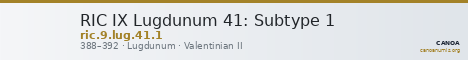 RIC IX Lugdunum 41: Subtype 1 — CANOA