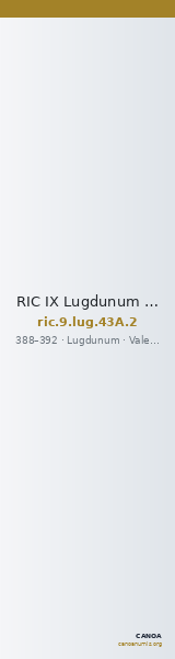 RIC IX Lugdunum 43A: Subtype 2 — CANOA