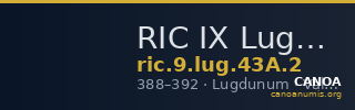 RIC IX Lugdunum 43A: Subtype 2 — CANOA