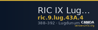 RIC IX Lugdunum 43A: Subtype 4 — CANOA