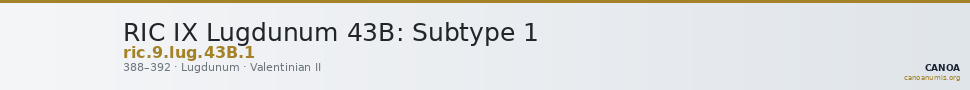 RIC IX Lugdunum 43B: Subtype 1 — CANOA