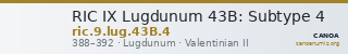 RIC IX Lugdunum 43B: Subtype 4 — CANOA