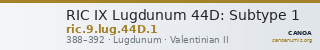 RIC IX Lugdunum 44D: Subtype 1 — CANOA