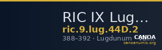 RIC IX Lugdunum 44D: Subtype 2 — CANOA