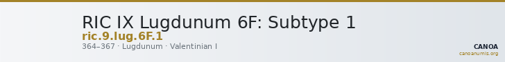 RIC IX Lugdunum 6F: Subtype 1 — CANOA