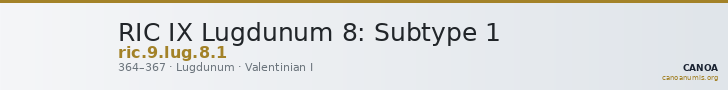 RIC IX Lugdunum 8: Subtype 1 — CANOA