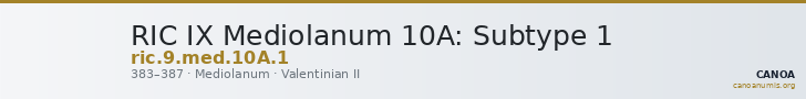 RIC IX Mediolanum 10A: Subtype 1 — CANOA