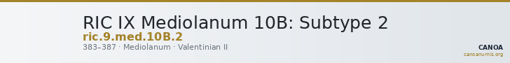 RIC IX Mediolanum 10B: Subtype 2 — CANOA