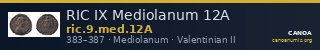 RIC IX Mediolanum 12A — CANOA