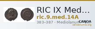 RIC IX Mediolanum 14A — CANOA