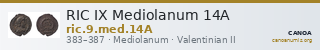RIC IX Mediolanum 14A — CANOA