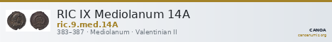 RIC IX Mediolanum 14A — CANOA