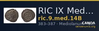 RIC IX Mediolanum 14B — CANOA
