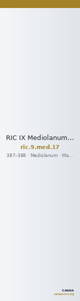 RIC IX Mediolanum 17 — CANOA