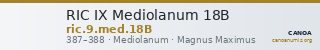 RIC IX Mediolanum 18B — CANOA