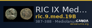 RIC IX Mediolanum 19B — CANOA