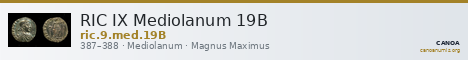 RIC IX Mediolanum 19B — CANOA