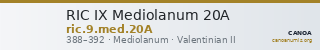 RIC IX Mediolanum 20A — CANOA