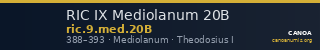 RIC IX Mediolanum 20B — CANOA