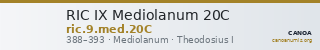 RIC IX Mediolanum 20C — CANOA