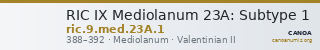RIC IX Mediolanum 23A: Subtype 1 — CANOA