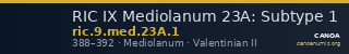 RIC IX Mediolanum 23A: Subtype 1 — CANOA
