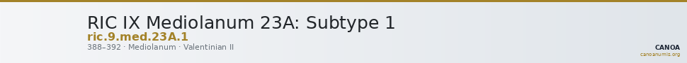 RIC IX Mediolanum 23A: Subtype 1 — CANOA