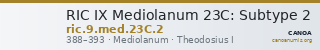 RIC IX Mediolanum 23C: Subtype 2 — CANOA