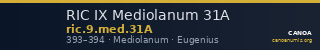 RIC IX Mediolanum 31A — CANOA