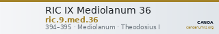 RIC IX Mediolanum 36 — CANOA