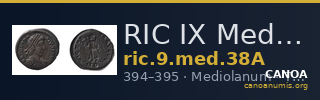 RIC IX Mediolanum 38A — CANOA