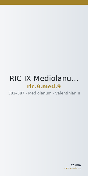 RIC IX Mediolanum 9 — CANOA